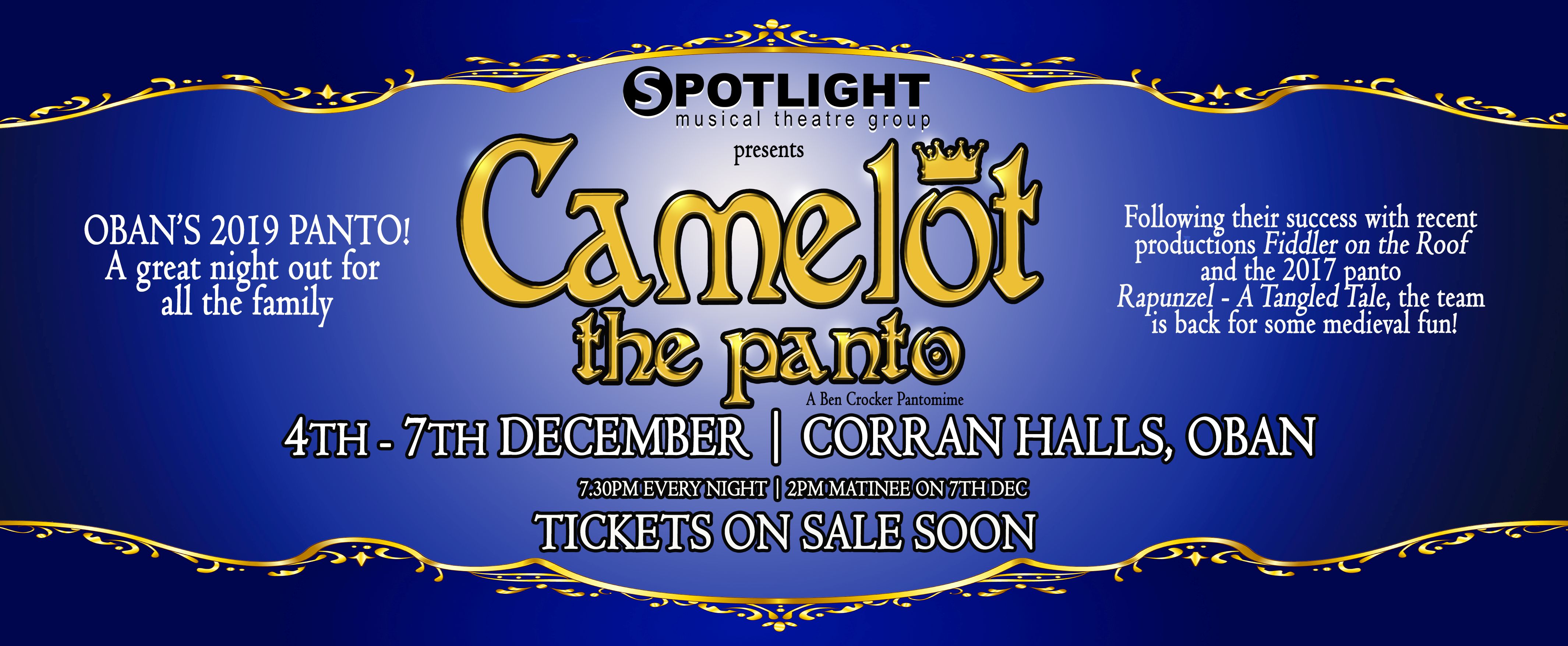 Camelot tickets on sale soon Spotlight Musical Theatre Group